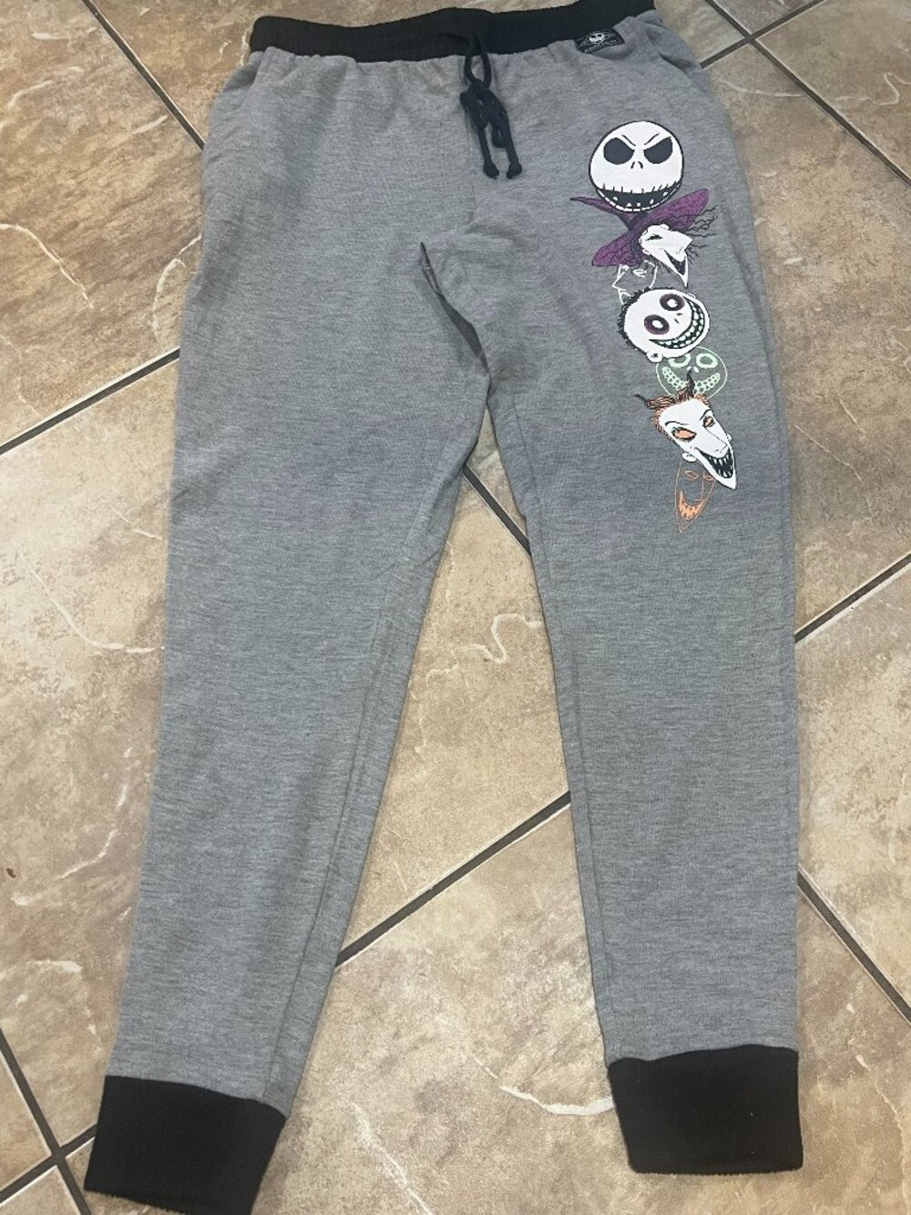 Disney Nightmare Before Christmas Jack Skellington Jogger Pants XS NWOT